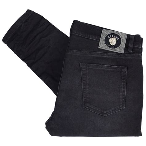 versace bu40480 slim fit black jeans|Slim.